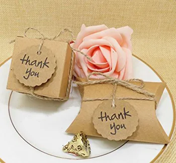 

100Pcs/Lot Paper Gift Box Candy Sweet Bags Pillow Square Gifts Kids Party Favors Birthday Wedding Boxes Decoration New