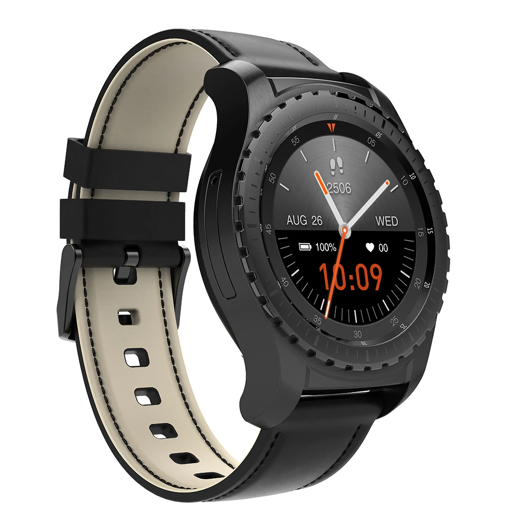 KW28 S3 Полный Круглый IPS SmartWatch Монитор скорости тепла MTK2502 Bluetooth Смарт часы