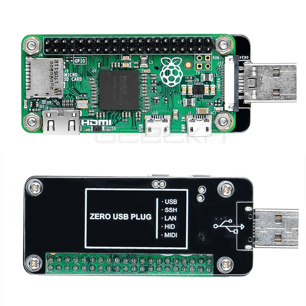 GeeekPi USB Dongle Expansion Breakout Module Kit для Raspberry Pi Zero/W(не включает), можно вставить как переднюю, так и заднюю сторону