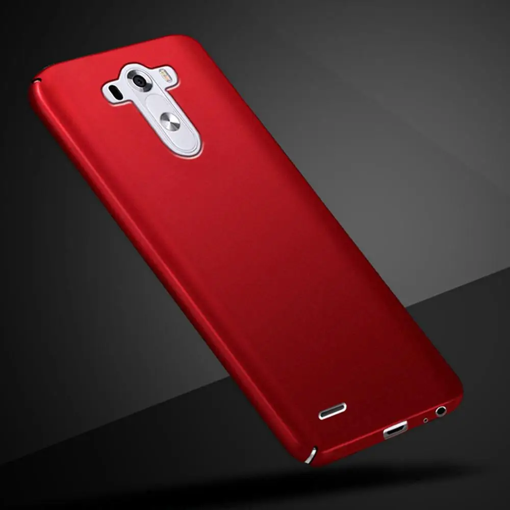 Для LG G3 чехол LG G3 чехол ультра тонкий матовый Жесткий задний Чехол защитный чехол для компьютера кожаный чехол для телефона для LG G3 G 3 D855 D850 D851 5,5" - Цвет: Red