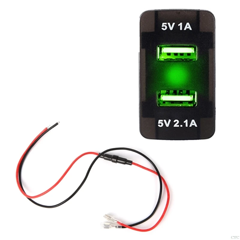 DC 12V 24V 2.1A двойной USB порт светодиодный адаптер для автомобильного зарядного устройства для HONDA