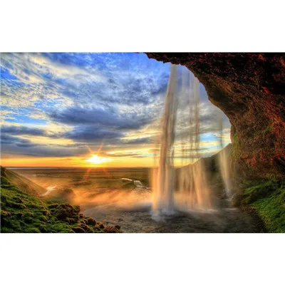 Водопад Алмазная картина 5d diy Алмазная картина водопад полный пейзаж Алмазная вышивка полная посылка водопад инструмент - Цвет: h1924