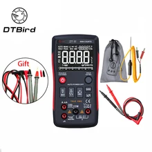 Q1 True-RMS Digital Multimeter Auto Button 9999 Counts With Analog Bar Graph AC/DC Voltage Ammeter Current Ohm Transistor Tester