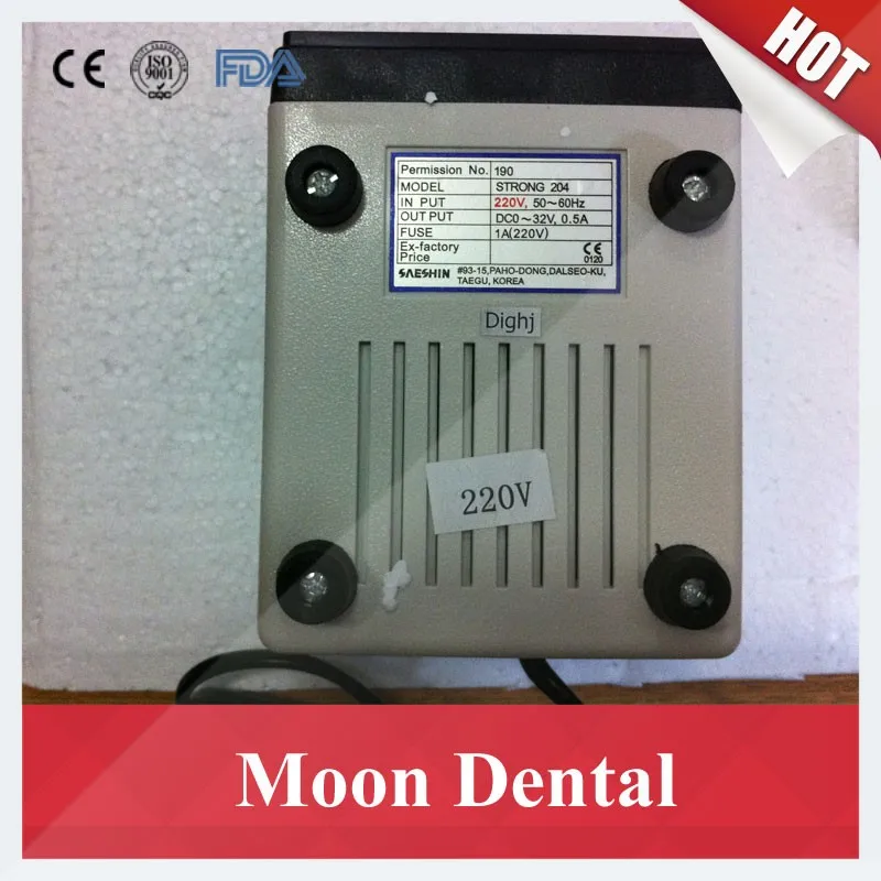 Strong 204 mocromotor+108E+straight contra angle handpiece 8