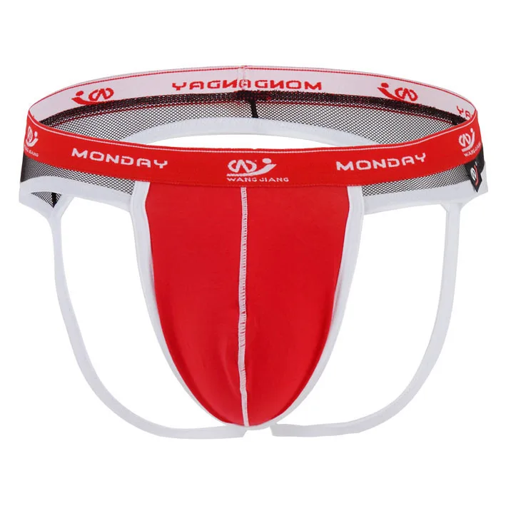Jockstraps Underwear Sexy for Male Gauze Patchwork Mens