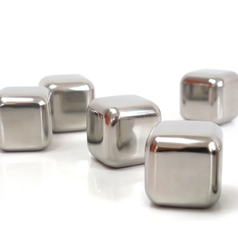 SUS304 Stainless Steel Whiskey Ice Stones beer Wine Physical Cooling Ice Cube