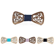 Классический ажурный резной деревянный галстук-бабочка галстук Орион модный галстук-бабочка в стиле кэжуал Свадебные аксессуары твердый деревянный лук галстук