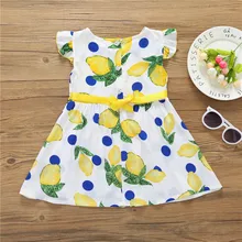 2018 Summer Hugely Popular Little Girl s One piece Dress Lemon Speckled Design High Quality and