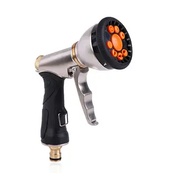 

Garden Hose Nozzle Sprayer High Pressure 9 Adjustable Mode Metal Sprayer for Garden Car Wash Pistola de agua multifuncional BDF9