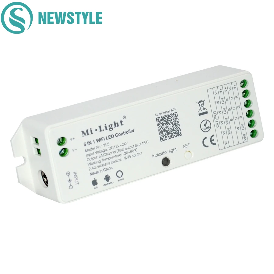 Milight 4 в 1/5 1 WiFi RGB светодиодный контроль ler приложение для смартфона Голосовое