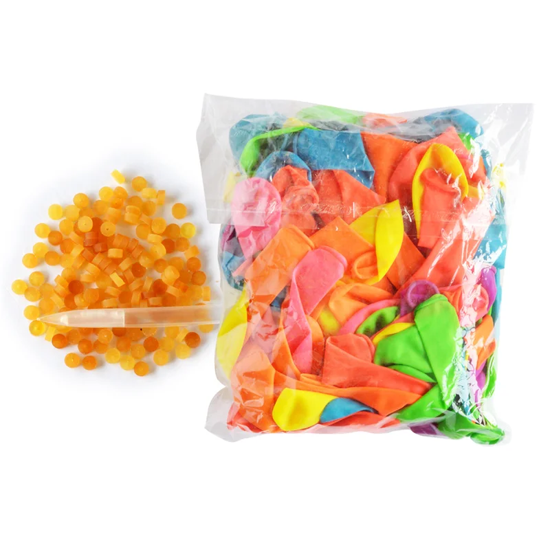 120 шт. воздушный шар латекса и 120 шт. резиновые шарики с водой пляжные игрушки многоцветный надувной мяч летняя уличная игрушки для детей