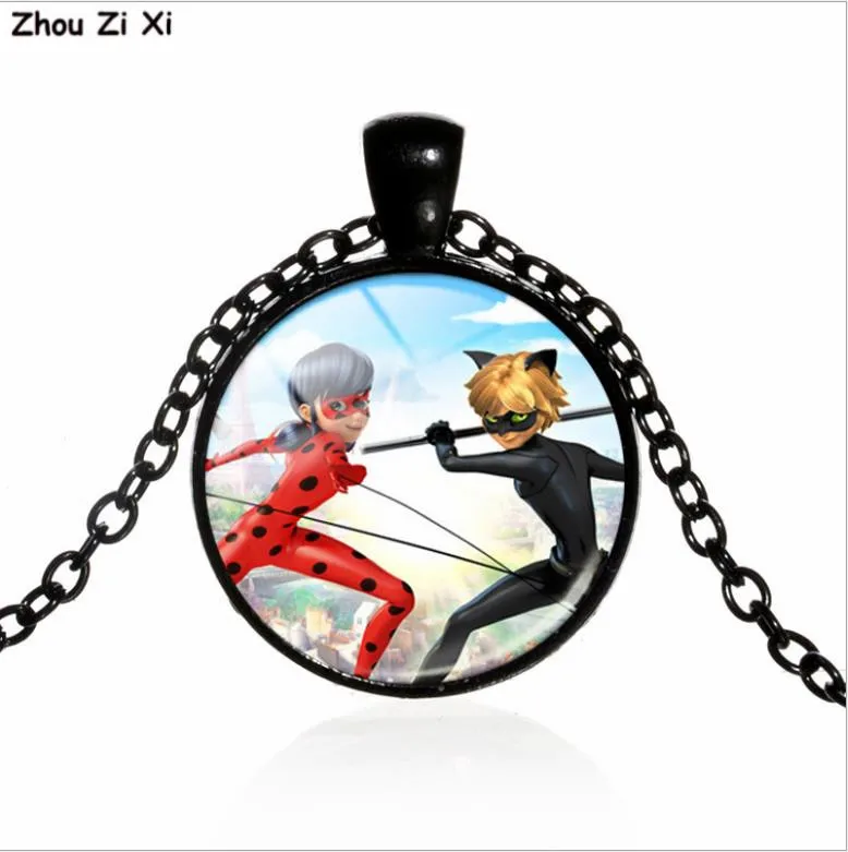 

Cartoon ladybug girl time gem necklace Toys