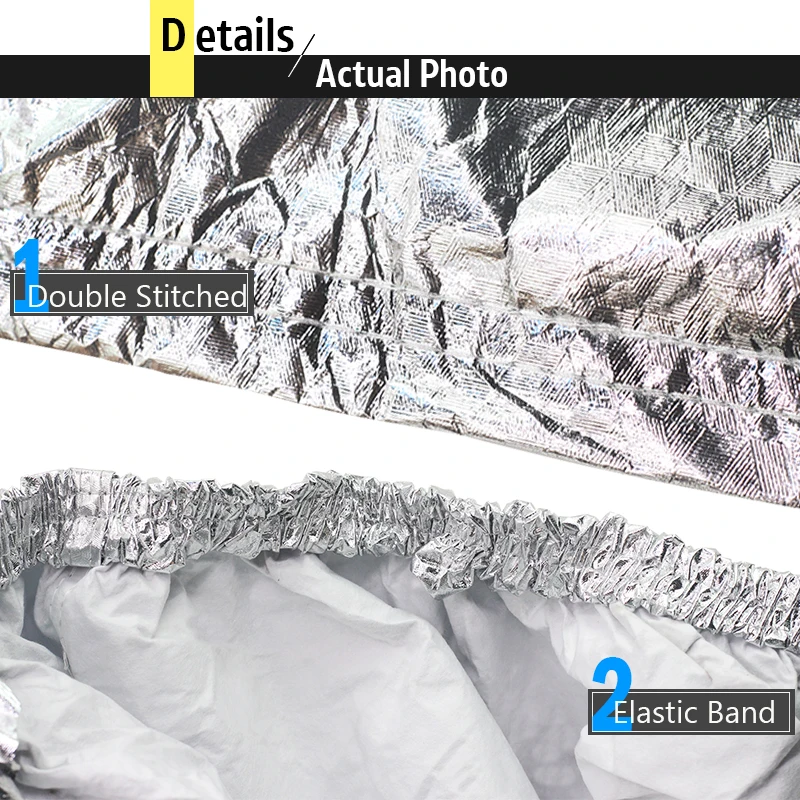 Cawanerl алюминиевая фольга водонепроницаемый чехол для автомобиля на открытом воздухе Зимний снег град Устойчив летом супер Защита от Солнца хлопок внутри