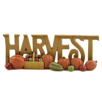 

Decorative Color Letters Harvest Figure with Pumpkin a Baskest of Fruits Vegetabels Halloween Fall Thanksgiving Party Decor