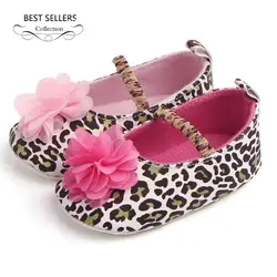 Mybabyshoes # обувь для маленьких девочек флок Леопардовый цветок детская кроватка мягкая обувь платье для малышей ботинки для младенцев