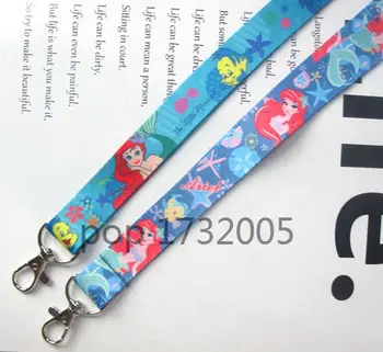 

New 30 pcs cartoon Mermaid Cello Phone Key Chain Neck Strap Keys Lanyards gift X-63