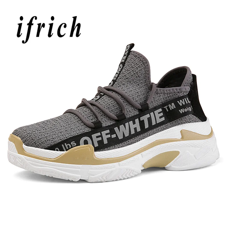 Summer Autumn Gym Shoes Men Thick Soled Athletic Shoes For Boys Red Black Young Training Shoes Mesh Breathable Male Sneakers Summer Autumn Gym Shoes Men Thick Soled Athletic Shoes For Boys Red Black Young Training Shoes Mesh Breathable Male Sneakers