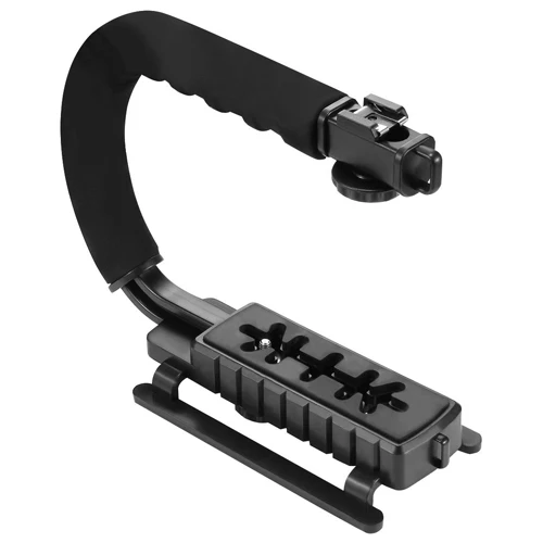 PULUZ C-shaped Video Handle DV Bracket Steadicam Stabilizer for All SLR Cameras and Home DV Camera