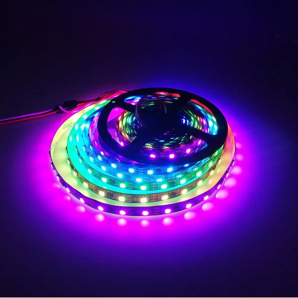 WS2811 5050 SMD СВЕТОДИОДНЫЙ прибор приемно-RGB полосы светильник 30/48/60 светодиодный s/m DC12V 5 м/лот умная ИС(интеграционная схема полный Цвет для студий фон для фотосъемки Декор JQ