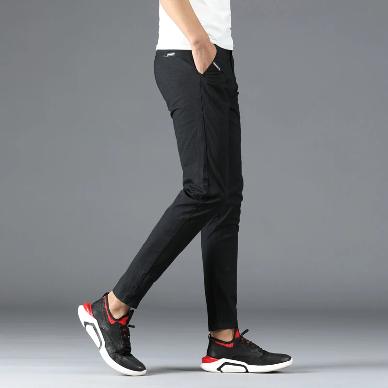 Trousers Summer Men's Casual Pants Men's Slim Stretch Pants Thin Large Size 28-38 Men's Cotton Comfortable Soft Casual Pants