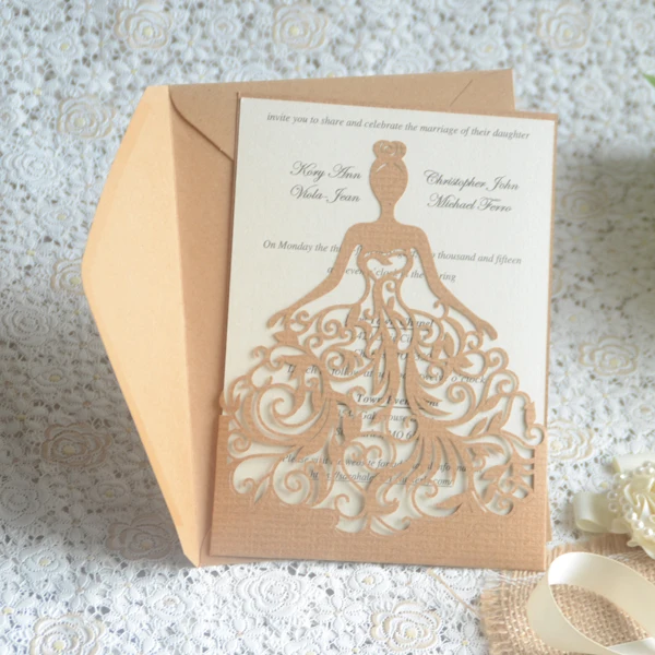 Professional Supply Promotional Paper Cards Custom Wedding Professional Supply Promotional Paper Cards Custom Wedding Invitation Card Bride Dress Design In Invitations From Home Garden On