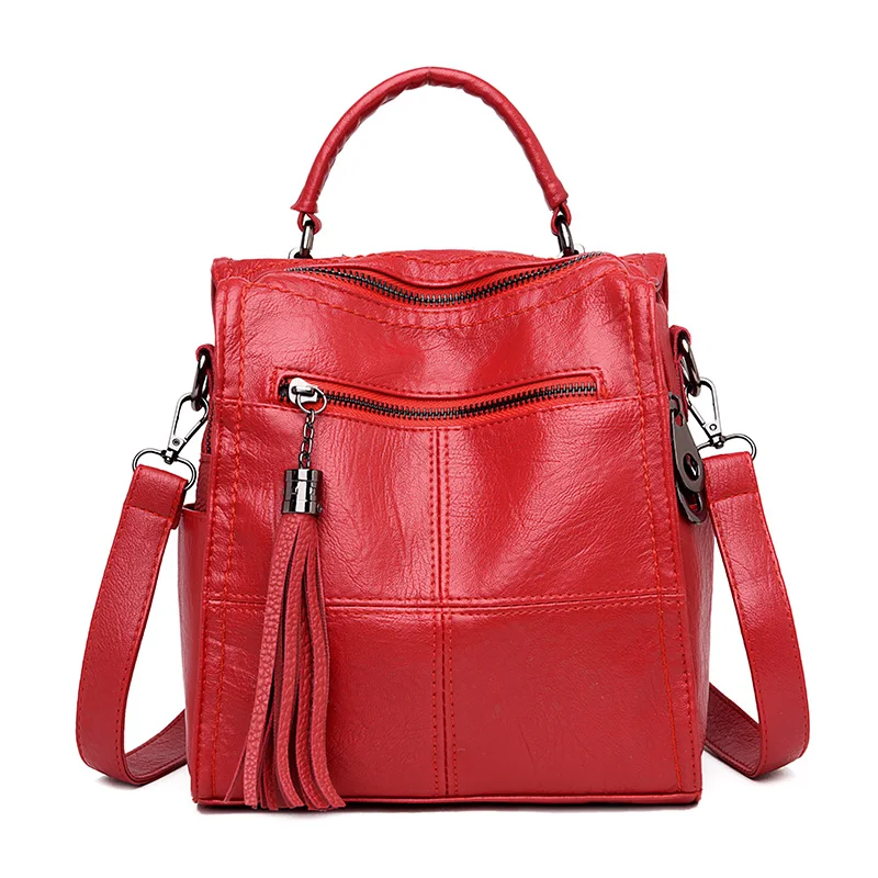 Модный женский рюкзак с кисточками, дизайнерская Высококачественная кожаная женская сумка, модные школьные сумки, маленькие рюкзаки, дорожные сумки