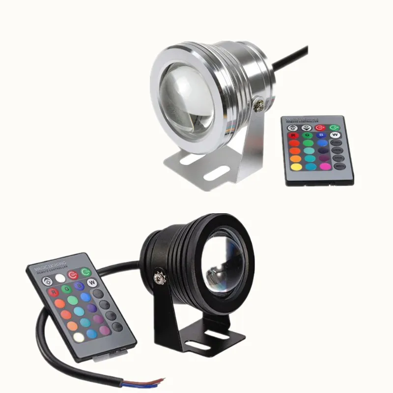 

DHL10PCS DC12V 220V 110V 10W RGB LED underwater Outdoor Lighting Waterproof IP65 Underwater Pool Lamp Remote Control