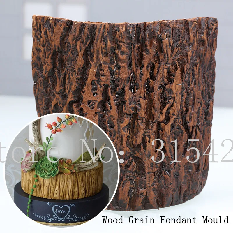 Nicole E0109 Wood Grain Fondant Impression Mat Fondant Cake Baking