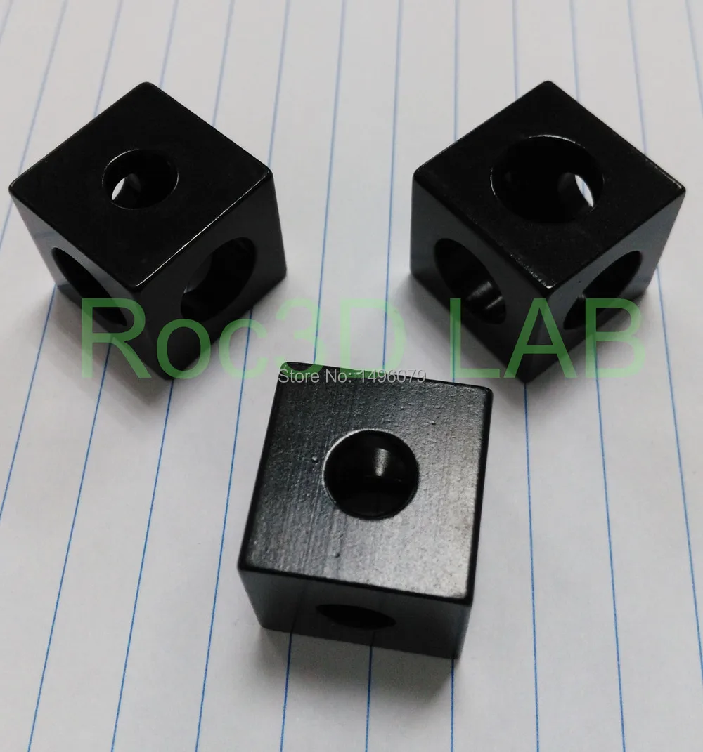 

[SKU 610] Black anodized three way cube corner connector for v-slot extrusions profile openbuild machine 50pcs Free Shipping