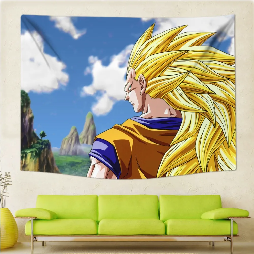 

Japan Anime Dragon Ball Wall Hanging Tapestry Polyester 200*150cm Decorative Son Goku Polyester Curtains Long Table Cover