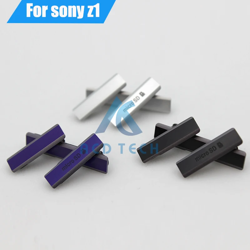 

100% Original New USB Charging Port Dust Plug Cover+Micro SD Port +SIM Card Port Slot Waterproof for Sony Xperia Z1 L39H C6903
