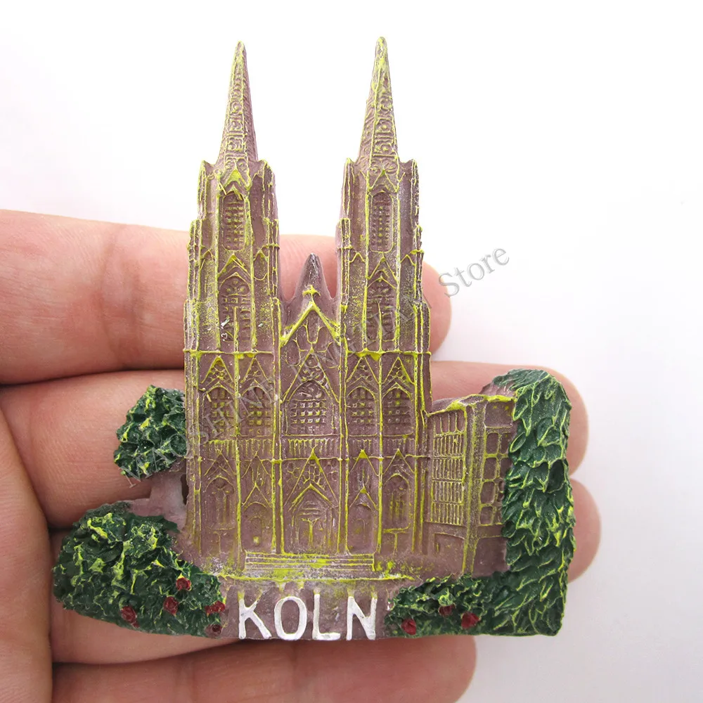 Магнит на холодильник, сувенир KOLN kёlner Dom, Кельнский соборный церковь, Германия, страны, смола, холодильник, магнитная наклейка, подарок