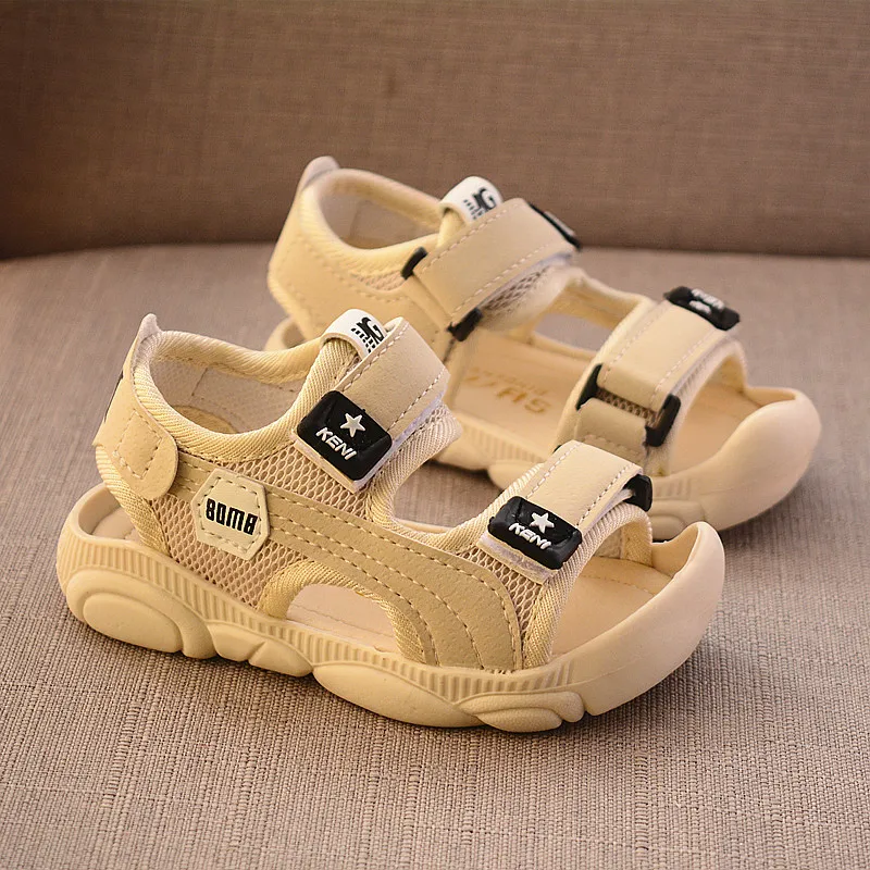 

2019 fashion kids sandals 1-5 years boys girls sneakers non-slip soft baby beach shoes summer first walk sports shoes breathable