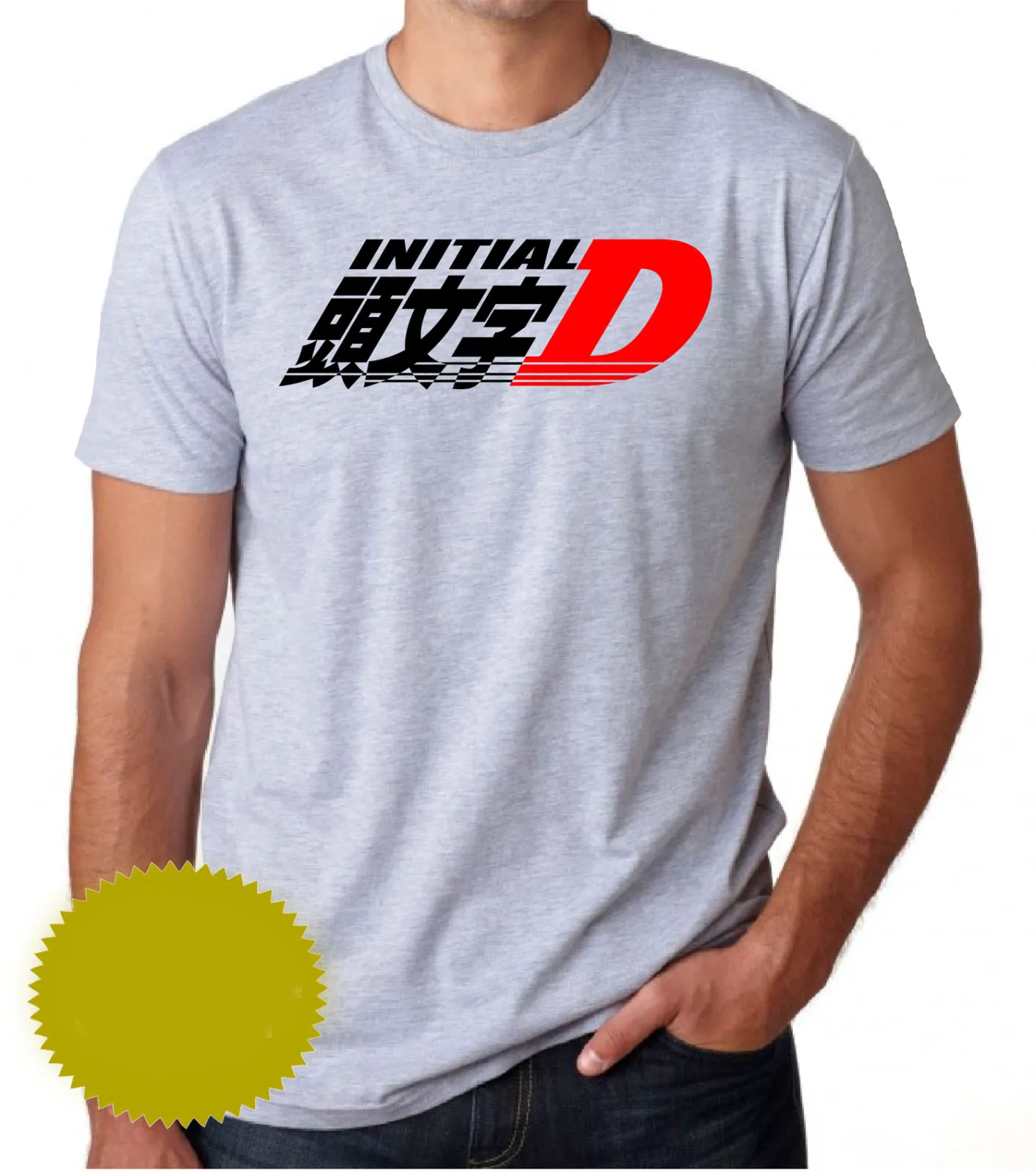 Коллекция 2019 года Хлопковая мужская одежда с коротким рукавом футболка INITIAL D