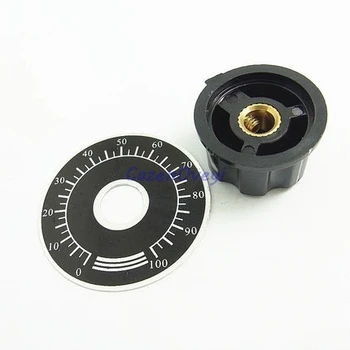 

10 sets A03 dial knob + MF-A03 bakelite knob with scale plate sheet scale digital potentiometer In Stock