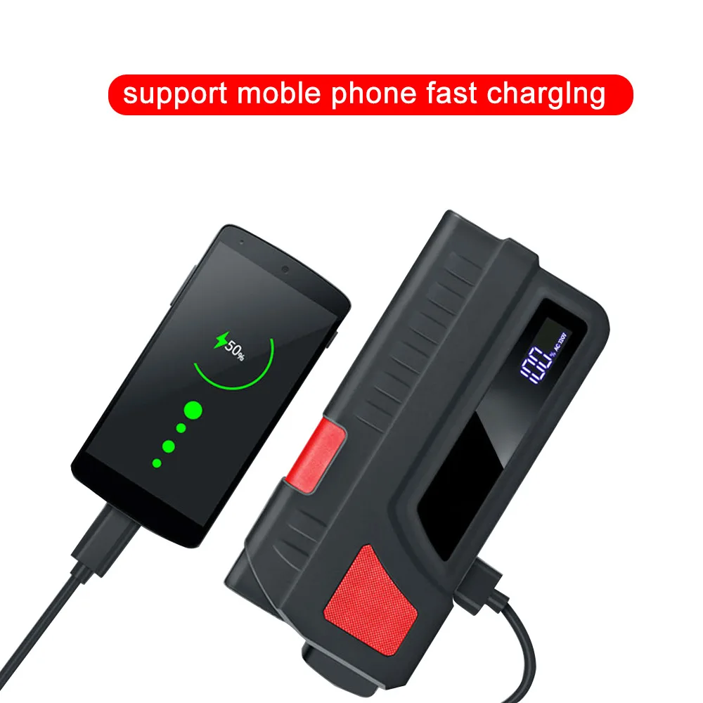 

Car Jump Starter 12V 1Auto Battery Jumper, Booster (up to 6.2l gas, 4.0l diesel Power Pack for Cars With AC output Power Station