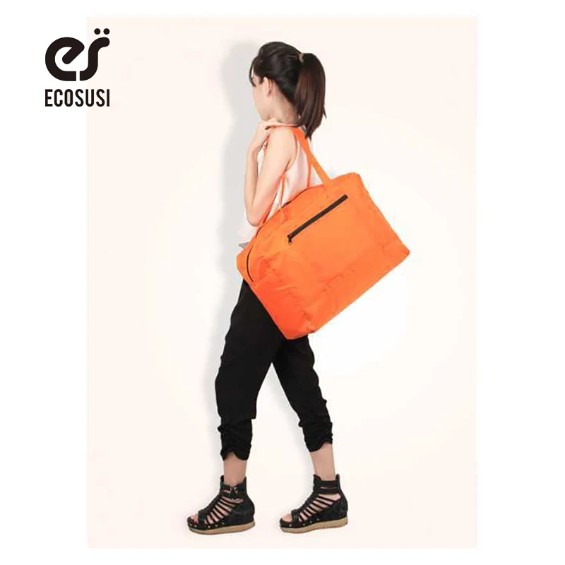 

ecosusi Unisex Luggage Packing Bag Waterproof Large Capacity Bag Women nylon Folding Bag Unisex Luggage Travel Handbags