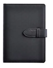 Модные Notepade Бизнес простой A5 ноутбук кожаная тетрадь с пряжкой для книги с отрывными листами могут быть выполнены по индивидуальному заказу - Цвет: Черный