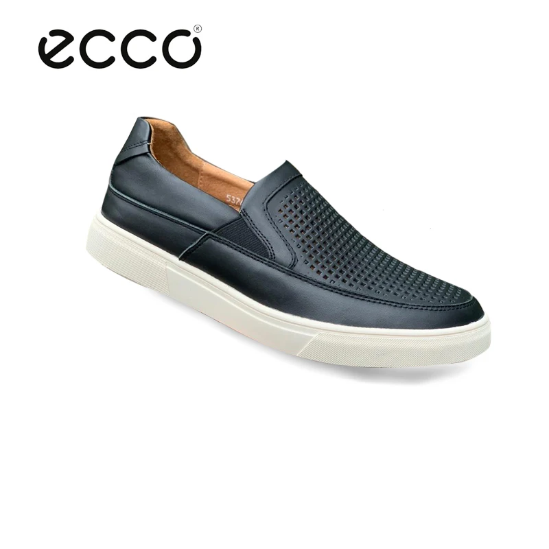 

Ecco 2019 Men Summer Hole Out Genuine Leather Casual Men Shoes Breathable Moccasins Loafers Men Driving Shoes High Quality Flats