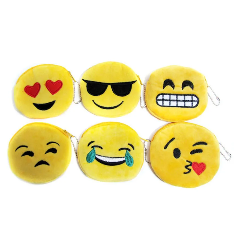 New Mini Smile Emoji Wallet Face Coin Purses Women Plush Purse Change Bag Lady Children Wallets Pouch Girls Handbag Bolsa