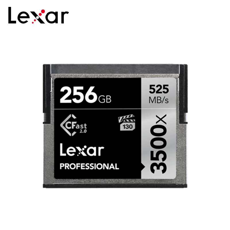 Lexar Professional 3500x CFast 2,0 карта 64 Гб 128 ГБ 256 ГБ 512 Гб карты памяти мощный до 525 МБ/с./с. CF карта с поддержкой VPG-130