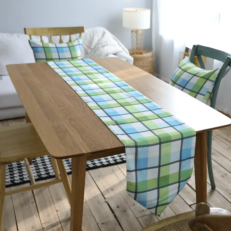 burlap Table runners Runner Green For Wedding Modern Cotton Printed