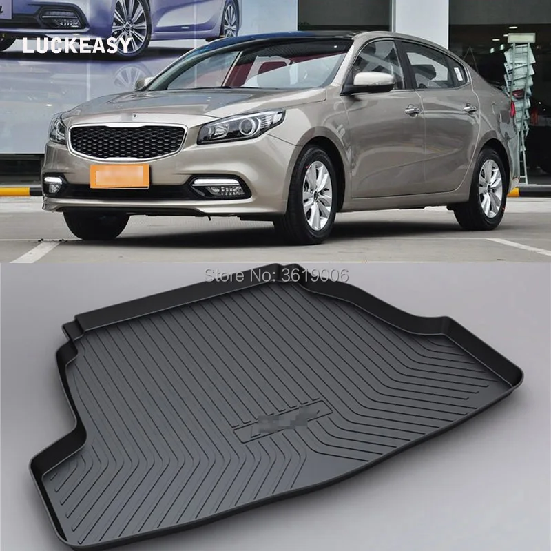 

LUCKEASY Non-Slip Waterproof 3D TPO Trunk Boot Cargo Mat Recycled Durable For KIA K4 Car-styling