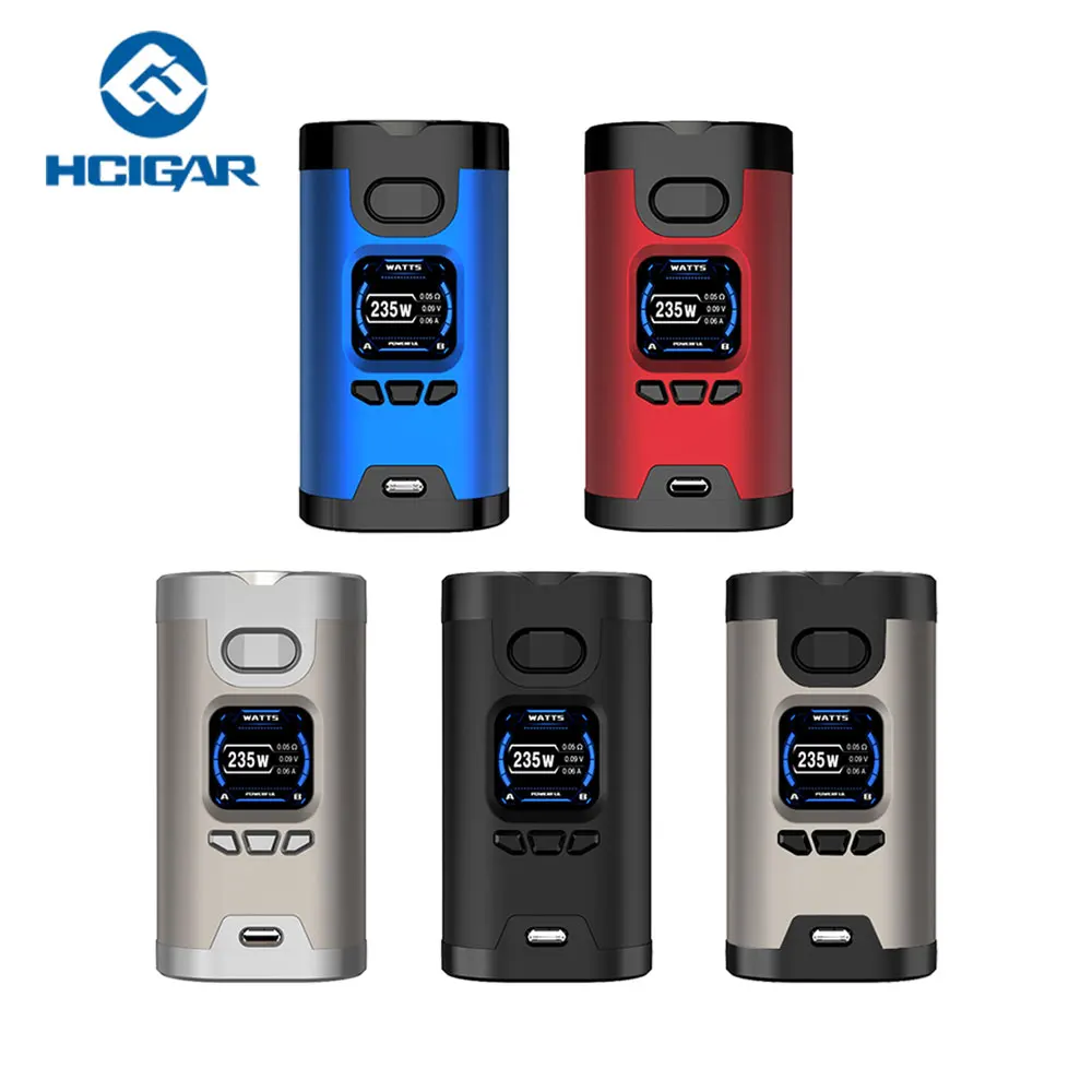Original Hcigar Wildwolf 235W TC MOD wtih Towis XT235 Chipset & 1.3 Inch TFT Color Screen No 18650 Battery Electronic Cigarette