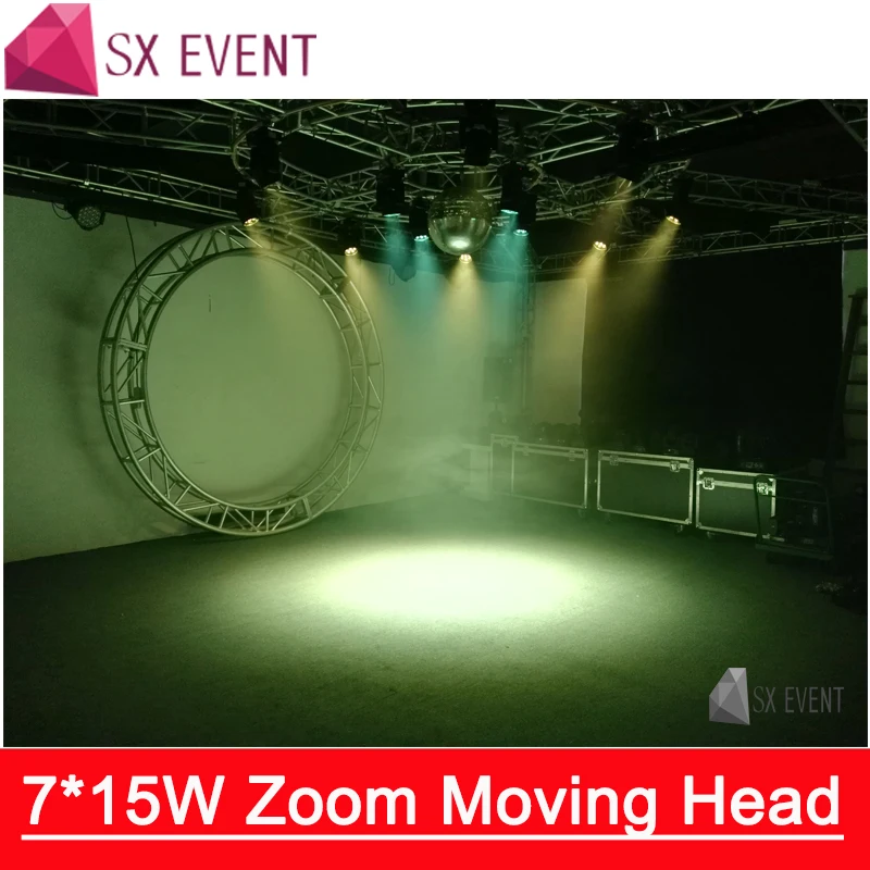 7*15 Вт zoom moving head light Professional освещение dmx dj светодио дный LED moving head Zoom Light 16 DMX смешивание DMX DJ Освещение