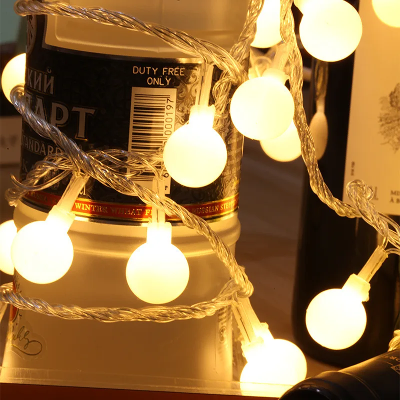 

40LED Ball Light String 5M Twinkle Fairy Lights Garlands EU/US Plug Christmas LED Bulbs Lamp Celebration Holiday Party Wedding
