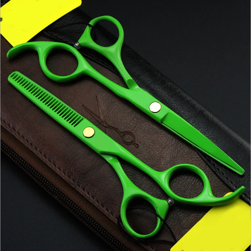 

4 colors professional 5.5 inch thinning & cutting salon hair scissors set hairdressing scissors Free Shipping high quality