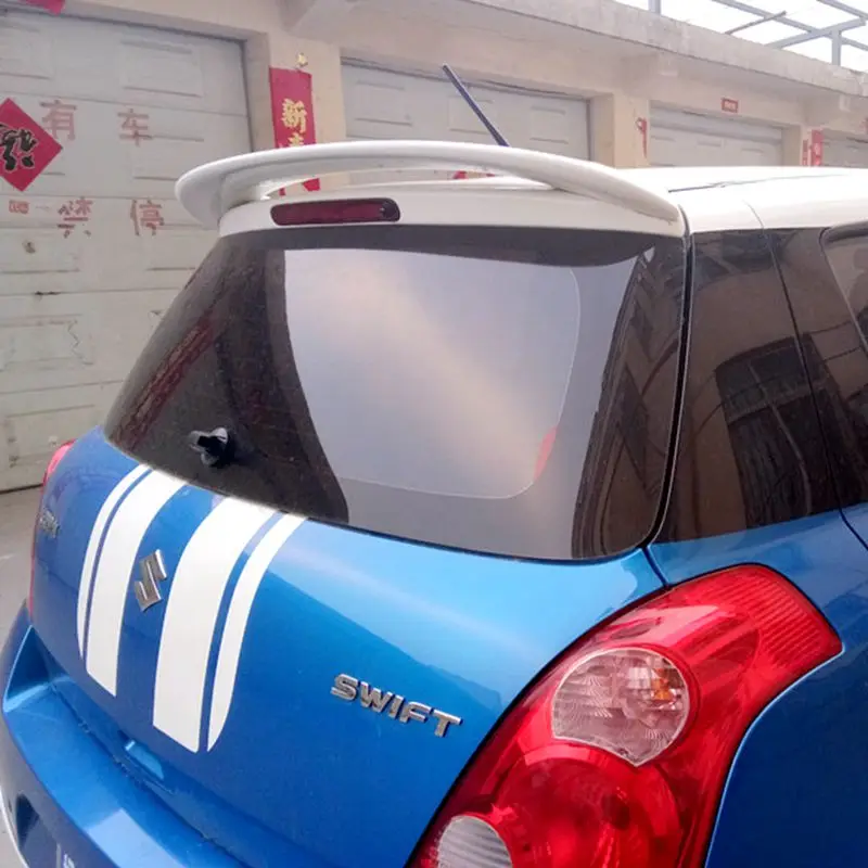 

For Suzuki Swift Spoiler High Quality ABS Material Car Rear Wing Primer Color Rear Spoiler For Suzuki Swift Spoiler B 2008-2015