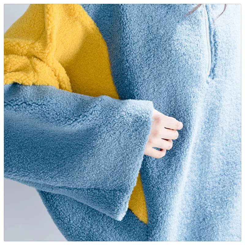 2018 Autumn Winter Fashion Hoodid Big Size Loose Women Thick Pullover Jl-shmf005