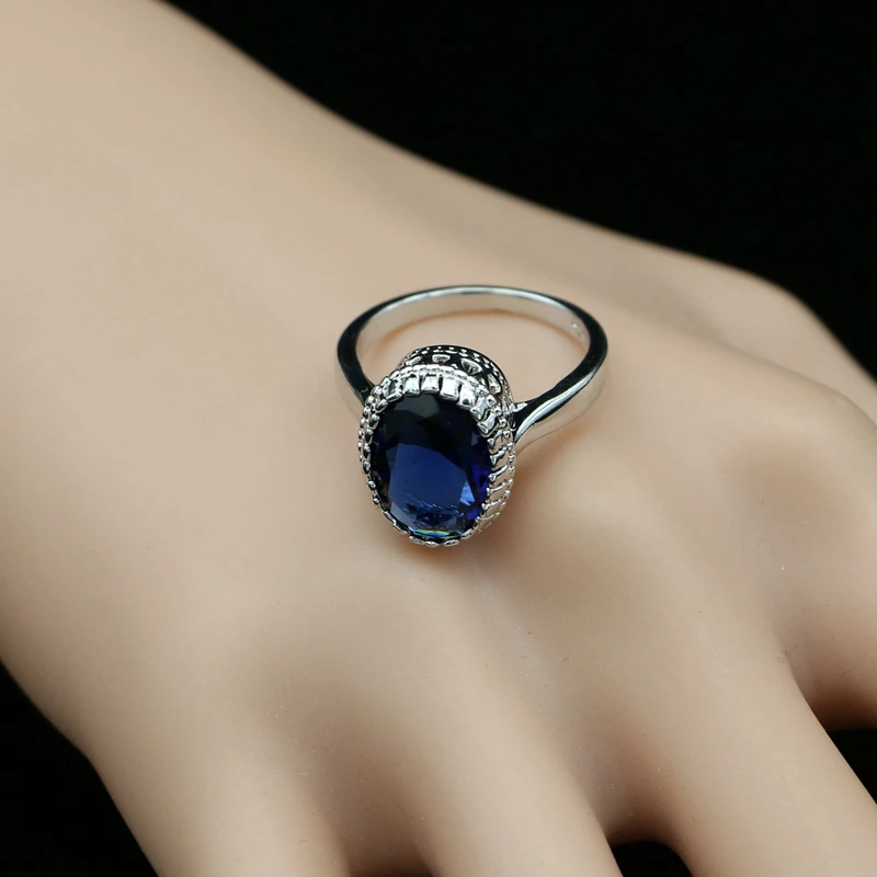 

925 Sterling Silver Jewelry 11 Multicolor Cubic Zirconia Rings For Women Rings Size 6 7 8 9 10